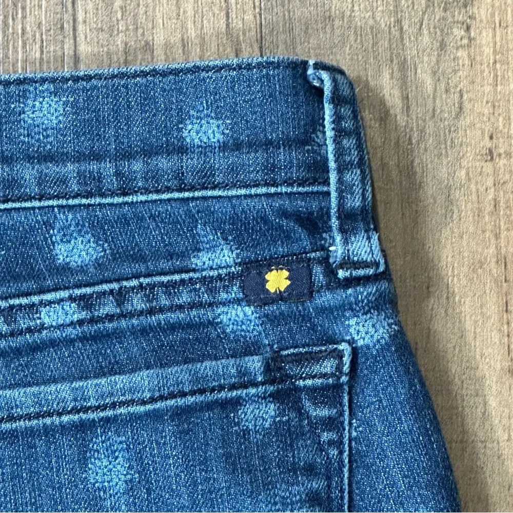 LUCKY BRAND CHARLIE SKINNY Low Rise Ikat Dot Pattern Ankle Jeans 6 / 28
